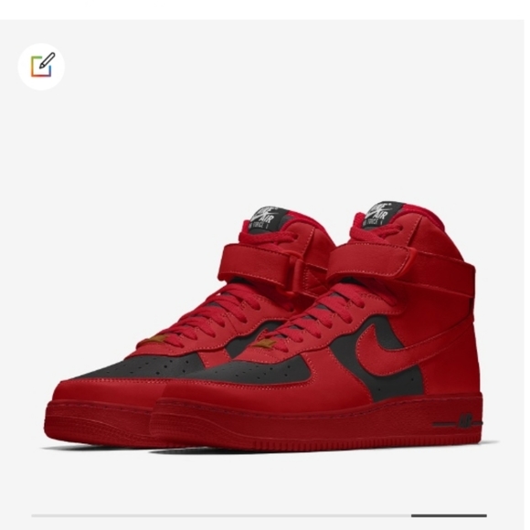 Red/Black Air Force 1 High Custom